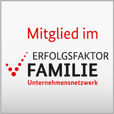 Bild vergrößern: Logo mit der Aufschrift "Mitglied im Erfolgsfaktor Familie Unternehmensnetzwerk"